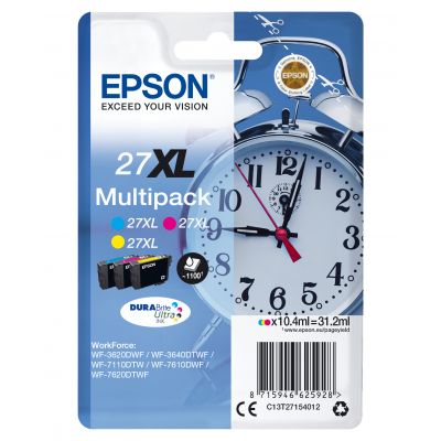 Tint Epson T2715 C/M/Y 3-color Multipack 27XL size DURABrite Ultra Ink