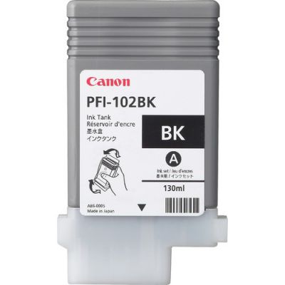 Tint Canon PFI-102Bk Black (must) 130ml  iPF500/510/600/605/610/650/655/700/710/720/750/755/760/765, LP17 LP24, PF-01 trükipeale