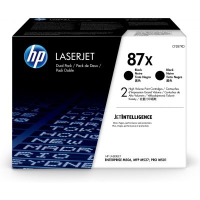 Tooner HP CF287XDouble Black/must 2x18000lk topeltpakk LaserJet Enterprise Flow MFP M527c/z/dn/f/dnm M506dn/n/x, Pro M501n/dn