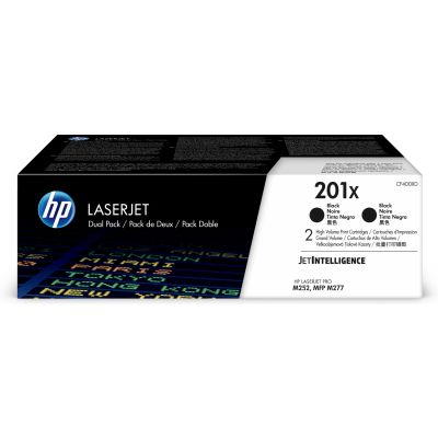 Tooner HP CF400XD 201X Black suuremahuline topeltpakk 2x2800lk Color LaserJet M277dn/M277dw, Color LaserJet Pro M252dn/M252dw/M252n/M274n/M277dw/M277n