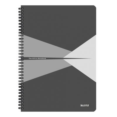 Notebook Leitz Office A4 Squared, wirebound with PP cover