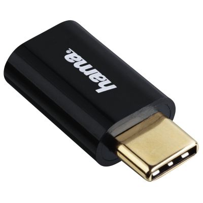Adapter micro-USB - USB-C Hama USB2.0 USB-C Plug – Micro-USB-B Socket, 480 Mbit/s