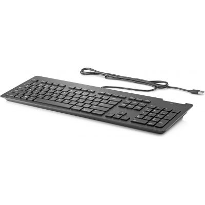 Klaviatuur HP USB Bus Slim CCID SmartCard Keyboard - EST asetus, USB-kaabliga must/black (kiipkaardilugejaga/ID-kaardilugeja)