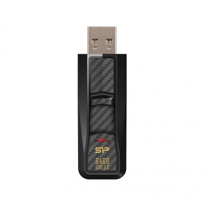 Silicon Power mälupulk 64GB Blaze B50 USB 3.0, must