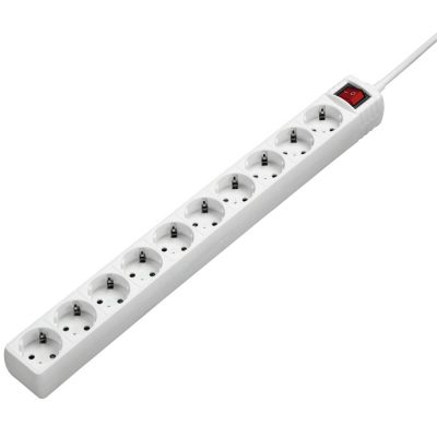 Pikendusj. Hama 10-Way, Switch, White, 3m