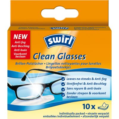 Swirl, 10 pcs. - Disposable wipes for cleaning glasses
