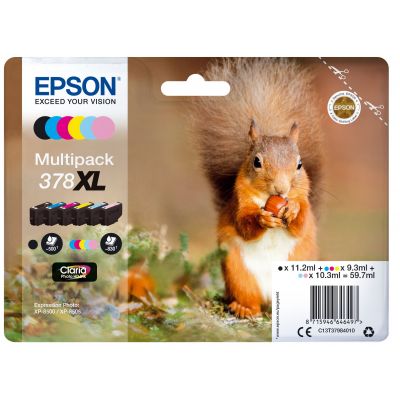 Tint Epson 378XL T379840 Multipack 6-värvi Claria Photo HD Ink Expression XP-8605 XP-8606 XP-8500 XP-8505
