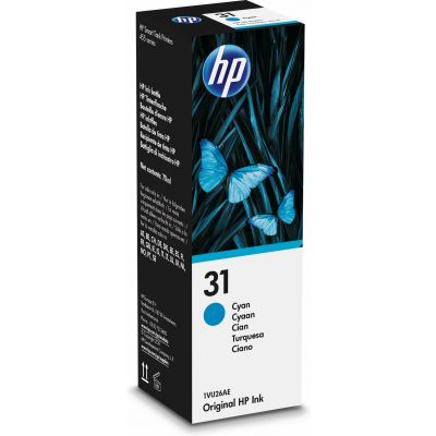 Tint HP 31 1VU26AE Cyan 8000lk 70ml Ink Refill Bottle for Smart Tank 6001 67X 720/750/790 70XX/73XX Smart Tank Plus 55X/57X 65X