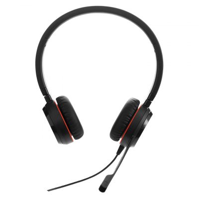 JABRA EVOLVE 20 UC Stereo USB Headband Special Edition .Noise cancelling, USB connector, with mute-button and volume control on the cord, with leatherette ear cushion, Microsoft optimized