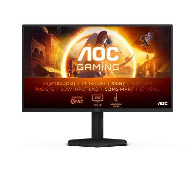 AOC 25G4SXU | 24.5 " | IPS | FHD | 310 Hz | 1 ms | 1920 x 1080 pixels | 400 cd/m | HDMI ports quantity 2 | Black