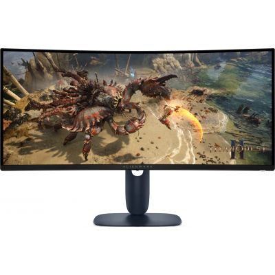 LCD Monitor|DELL|210-BQWL|34"|Gaming/Curved/21 : 9|Pivot|Height adjustable|Tilt|Panel VA|3440x1440|21:9|180 Hz|1 ms|Colour Black|210-BQWL