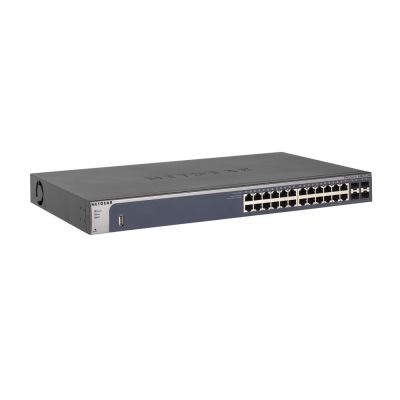 Switch NETGEAR ProSafe GSM7224-200 (4 SFP Slots, ARP Support, DHCP Client Built-in, DHCP Client Built-in, DHCP Server Built-in, Jumbo Frames Support, Radius/TACACS+, Web Interface, MAC address filter