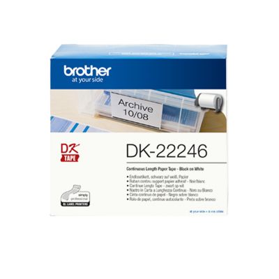 Adhesive tape Brother DK22246, rolling paper tape, 103mm x 30.48m, white