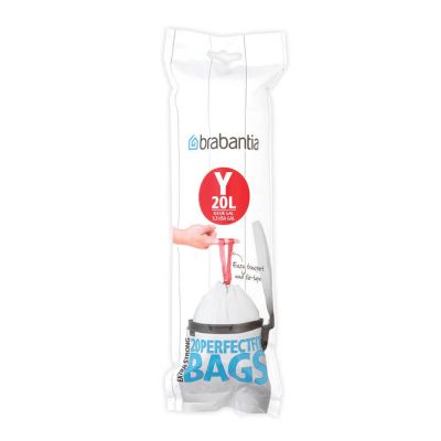 "Garbage bags Brabantia Y 20L, 11 67 42 (20 bags per roll), 20L for NewIcon bin