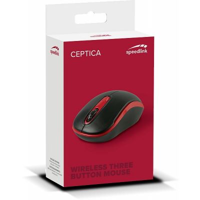 Speedlink juhtmevaba hiir Ceptica Wireless, must/punane (SL-630013-BKRD)