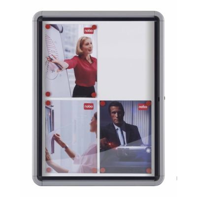 Lockable Noticeboard Ext Nobo 4xA4 Magne