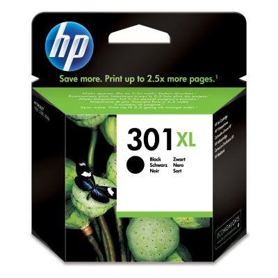 Ink HP CH563E No301XL Black 480lk Black Large Deskjet 1000/1050/1510/2050/2510/2540/3050/3055/3510 Envy 4500/4502/5530 Officejet 2620