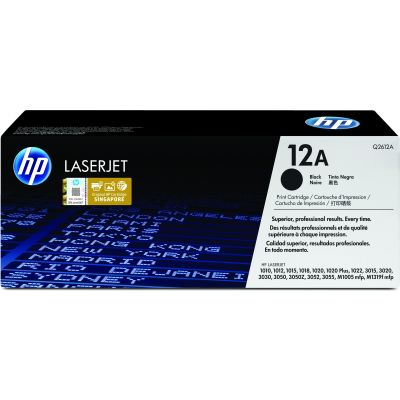 Tooner HP Q2612A Black/must 2000lk, Laserjet 1010/1012/1015/1018/1020/1022/3015/3020/3030/3050/3052/3055 M1005MFP