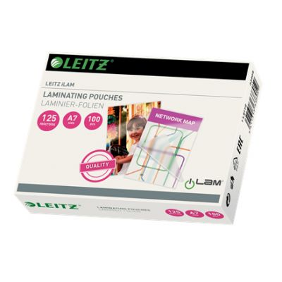 Lamineerimiskile A7 125mic, 100 A7 kile pakis (80x111mm) Leitz