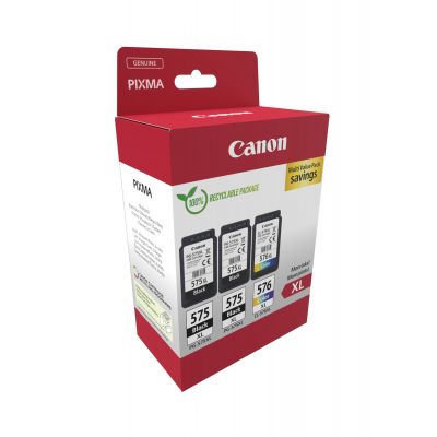 Tint Canon Multipack 2x PG-575XL must ja 1x CL-576XL värviline suuremahuline komplekt PIXMA TR4750i, TR4751i, TS3550i, TS3551i