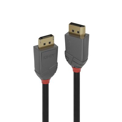Cable DisplayPort - DisplayPort 2.0m, UHD 8K 7680x4320@60Hz, DP1.4, ANTHRA, 24K gold-plated contacts, triple shielding