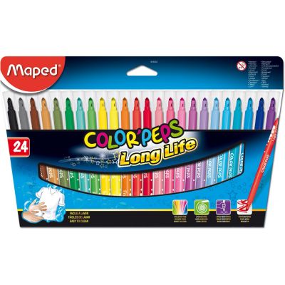 Viltpliiatsid Color Peps 24 värvi, pestav, Maped
