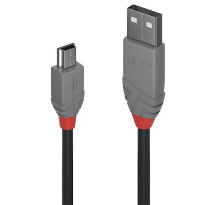 USB-kaabel USB2.0-A - miniUSB (mini-B) 2.0m (1.8m) Anthra Line