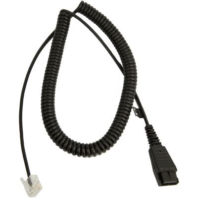JABRA QD Cord to RJ45, coiled, 0,5 - 2m, only in connection with JABRA BIZ 2400 balanced on Siemens Openstage