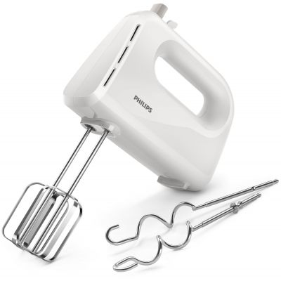 Philips Philips Daily Collection Mixer HR3705/00 300 W 5 speeds + turbo Strip beaters & dough hooks Lightweight