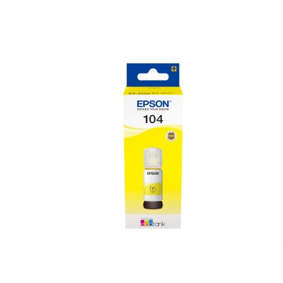 Tint Epson 104 T00P4 kollane 65ml Yellow ink bottle for EcoTank ET-2710/2711/2712/2714/2715, 2720/2721/2726, 4700/4750
