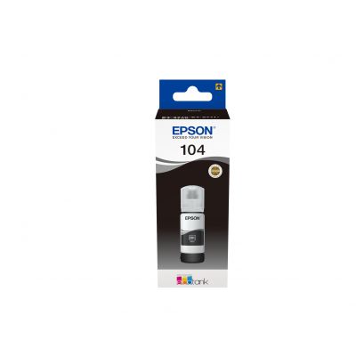 Tint Epson 104 T00P1 must 65ml Black ink bottle for EcoTank ET-2710/2711/2712/2714/2715, 2720/2721/2726, 4700/4750