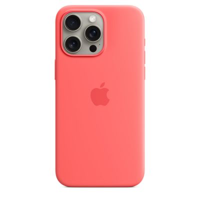 Apple | Silicone Case with MagSafe | Case with MagSafe | Apple | iPhone 15 Pro Max | Silicone | Guava