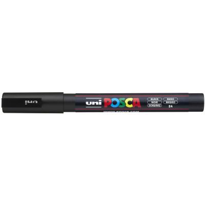 Marker Uni Posca PC3M black, 0,9-1,3mm, waterproof