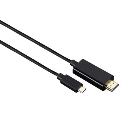 Kaabel USB-C - HDMI Hama 1.8m must topeltvarjestus HDMI UltraHD 4K 3840x2160pix monitorile või projektorile