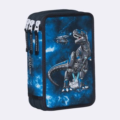 Three section pencil case with content Beckmann, Tech Rex