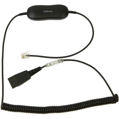 JABRA Smart Cord, QD to RJ9, coiled, with 8-position switch configurator, for Avaya one-X Telephone system ( for 96XX Series)