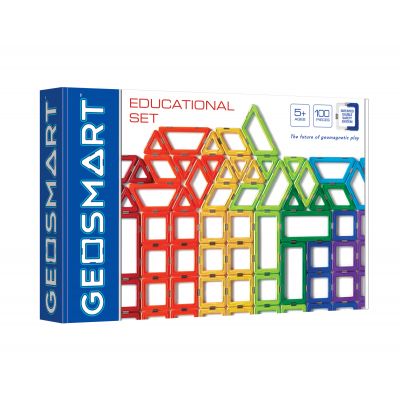 Magnetic building blocks GeoSmart, study set 100 parts, 5+