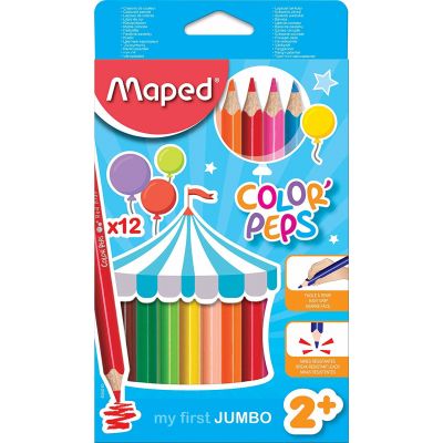 Colour pencils Color Peps Jumbo 12colour, Maped