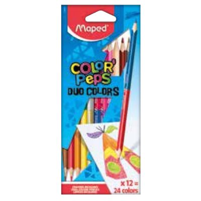 Värvipliiats Color Peps Duo 12tk.=24värvi, Maped