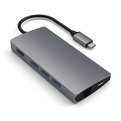 SATECHI Type-C Multi-Port Adapter 4K with Ethernet V2 Space Gray