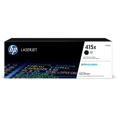 Tooner HP 415X W2030X Black/must suuremahuline 7500lk Color LaserJet Pro M454, MFP M479, Enterprise M455dn/MFP M480f