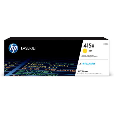 Tooner HP 415X W2032X Yellow/kollane suuremahuline 6000lk Color LaserJet Pro M454, MFP M479, Enterprise M455dn/MFP M480f