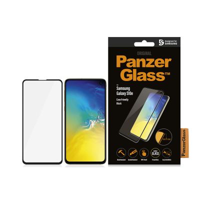 PanzerGlass | Samsung | Galaxy S10e | Glass | Black | Rounded edges; 100% touch preservation | Case Friendly