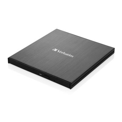 Blu-Ray kirjutaja/mängija väline Verbatim External Slimline Blu-ray Writer Ultra HD 4K; USB-C (USB3.2 type-C); kaasas tasuta 25GB Blu-Ray plaat