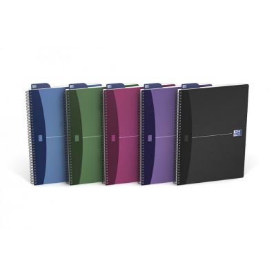 Notebook A4 ruled 50 sheets spiral binding plastic cover Oxford Urban mix