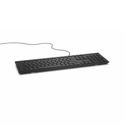 Klaviatuur Dell KB216 Ukrainian wired multimedia keyboard, must, USB-kaabel
