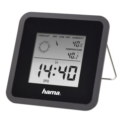 Termomeeter-hügromeeter Hama TH-50 must, lauapealne, kell, äratuskell,  patarei CR2025