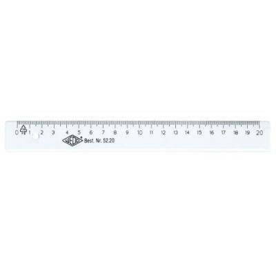 Joonlaud 20 cm Wedo  läbipaistev