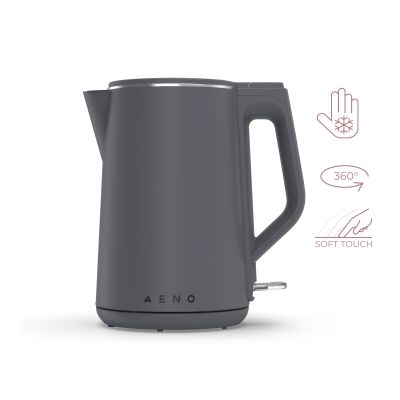 AENO Electric Kettle EK4: 1850-2200W, 1.5L, Strix, Double-walls, Non-heating body, Auto Power Off, Dry tank Protection