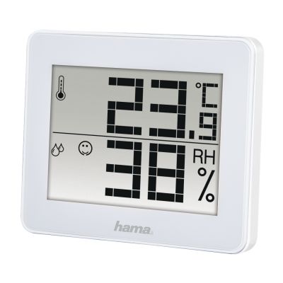 Termo-hügromeeter Hama TH-130 valge, patarei CR2025, 10 x 1,1 x 8,2 cm